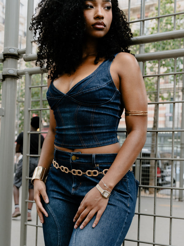 Denim top